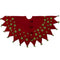 Handmade Felt Jester Red and Green Christmas Tree Skirt 60" Arcadia Home